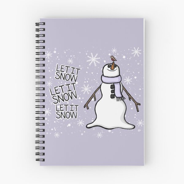 Item preview, Snowman with a Robin on its Carrot Nose, Let it snow Digital Illustration designed and sold by AlmightyClaire.