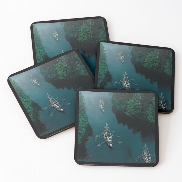 Item preview, Viking Unisex Hoodie - Viking Ships at Sea, Aerial View designed and sold by Orkneyology.