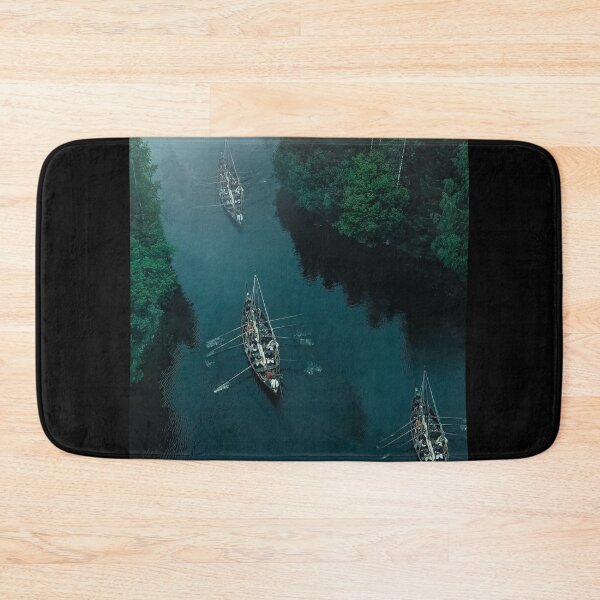 Item preview, Viking Unisex Hoodie - Viking Ships at Sea, Aerial View designed and sold by Orkneyology.