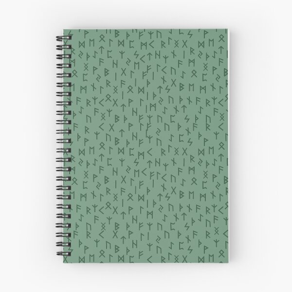 Aperçu de l'œuvre Runes sur vert créée et vendue par Loopyful Design.