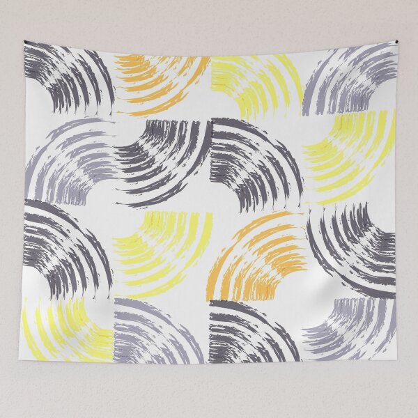 Item preview, Cheerful, vibrant, fun, modern circular geometric pattern with brush strokes designed and sold by theendup.