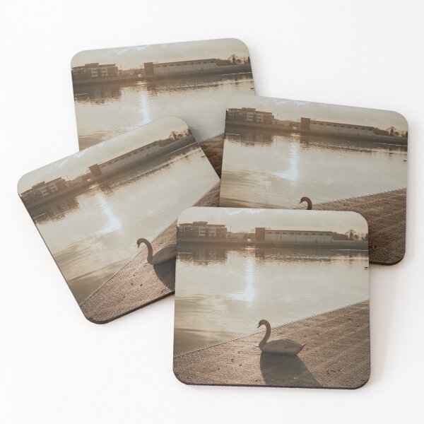 Item preview, Swan Sunset over the Quays Water designed and sold by Sophia Carey.