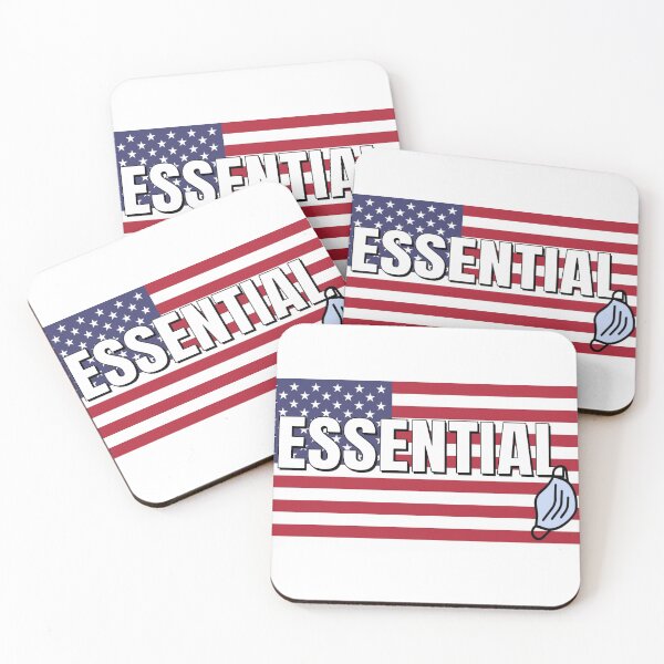 Item preview, ESSENTIAL on US Flag w mask designed and sold by AMGImpressions.