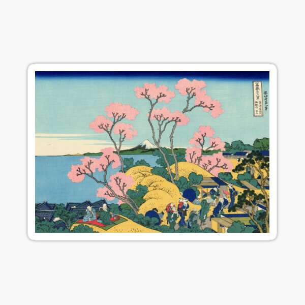 'The Fuji From Gotenyama' by Katsushika Hokusai (Reproduction) Sticker