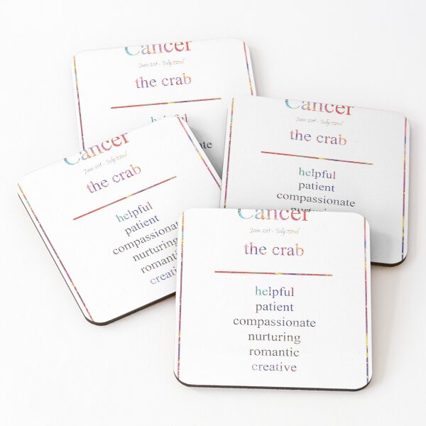 Item preview, CANCER 583 Watercolor Map Yoga Quote Definition De designed and sold by vividpixelusa.