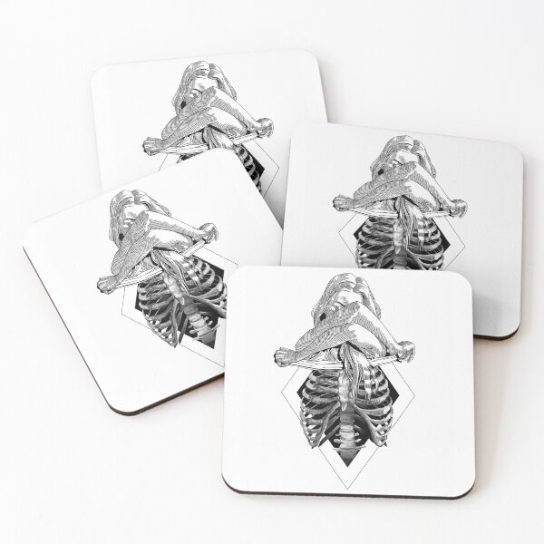 Item preview, Skeleton girl taking shirt off designed and sold by h-and-c.