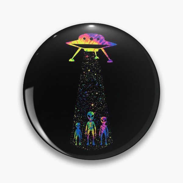 Item preview, Vintage 1970's 80's Tie Dye Groovy Space Aliens Landing designed and sold by ThreadsNouveau.