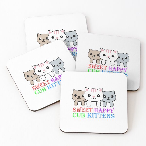 Item preview, Sweet Happy Cub kittens Essential Sticker And Shirt Design designed and sold by Glike.