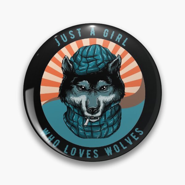 Item preview, Just a Girl Who Loves Wolves Blue designed and sold by Coder-T.