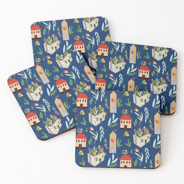Item preview, Cute Little Flower and Plant Houses Illustration  designed and sold by TheRainbowRoom.