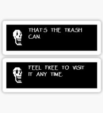 Papyrus - THAT'S THE TRASH CAN Sticker