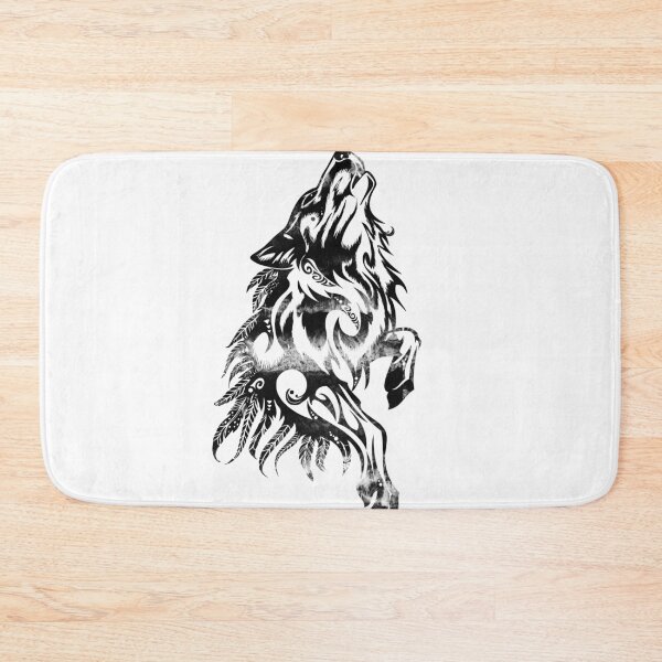 Item preview, Wolf Head Tribal Silhouette Lone Wolf  designed and sold by Stephani Analah.