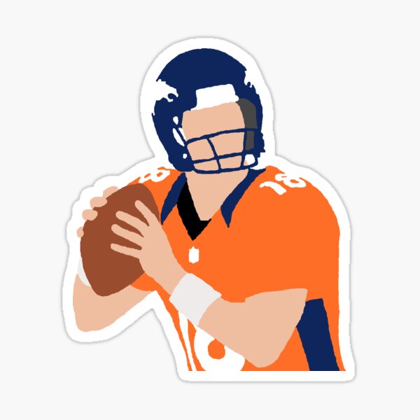 Peyton Manning #18 Ready To Pass Sticker for Sale by GoWinder