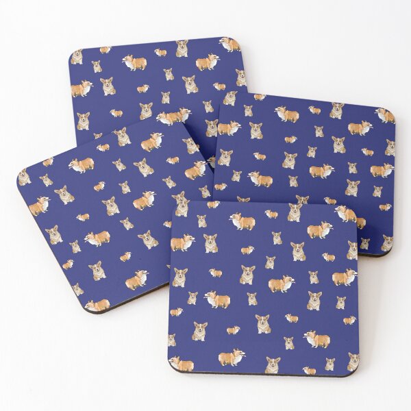 Item preview, Patrón de perro Corgi sobre fondo azul designed and sold by jaggerstudios.