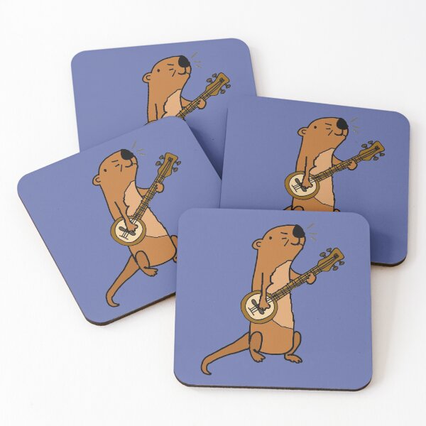 Item preview, Funny Sea Otter Playing Banjo Cartoon designed and sold by Nature's Fancy.