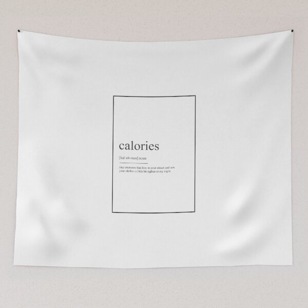Item preview, Calories 579 Watercolor Map Yoga Quote Definition designed and sold by vividpixelusa.
