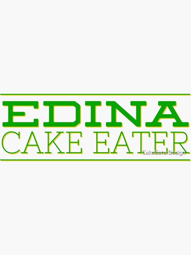 "Edina Cake Eaters 2" Sticker by CakeEaterDesign Redbubble
