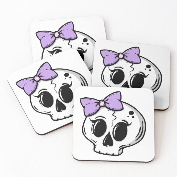 Item preview, Cute girly skull with ribbon designed and sold by Sonyque.