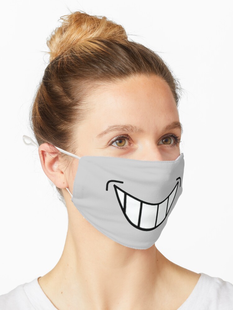 Roblox Evil Smile Decal Face Mask Mask By Itsdbg Redbubble - roblox evil faces