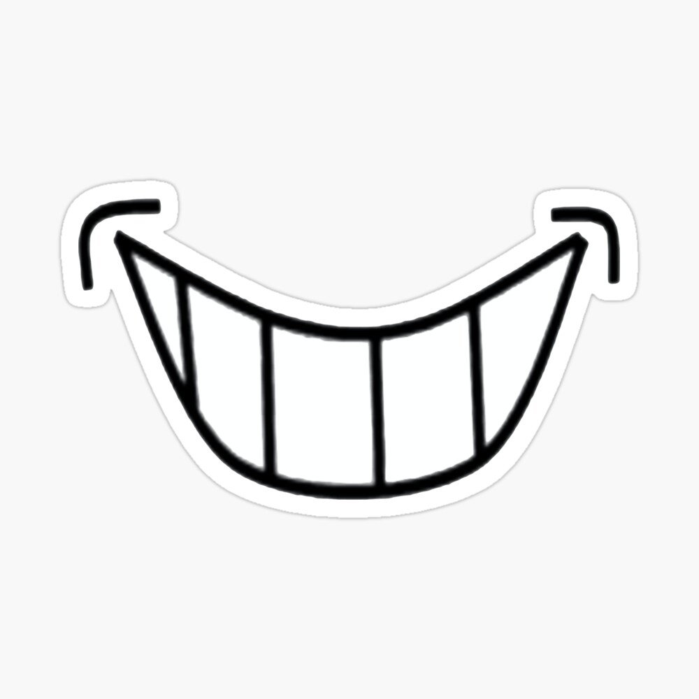 Roblox Evil Smile Decal Face Mask Mask By Itsdbg Redbubble - roblox evil smile