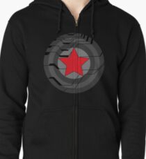 Winter Soldier Shield Zipped Hoodie