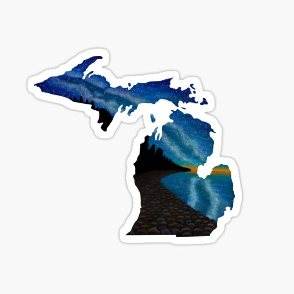 Michigan Silhouette - Milky Way Sticker