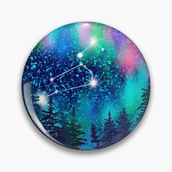 Item preview, Aurora borealis and Leo Zodiac sign constellation  designed and sold by orangerinka.