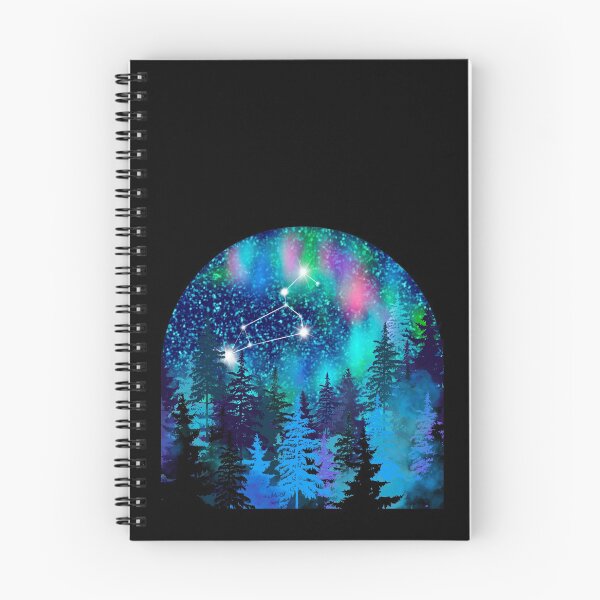 Item preview, Aurora borealis and Leo Zodiac sign constellation  designed and sold by orangerinka.