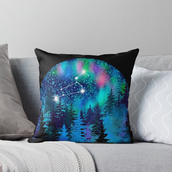 Item preview, Aurora borealis and Leo Zodiac sign constellation  designed and sold by orangerinka.
