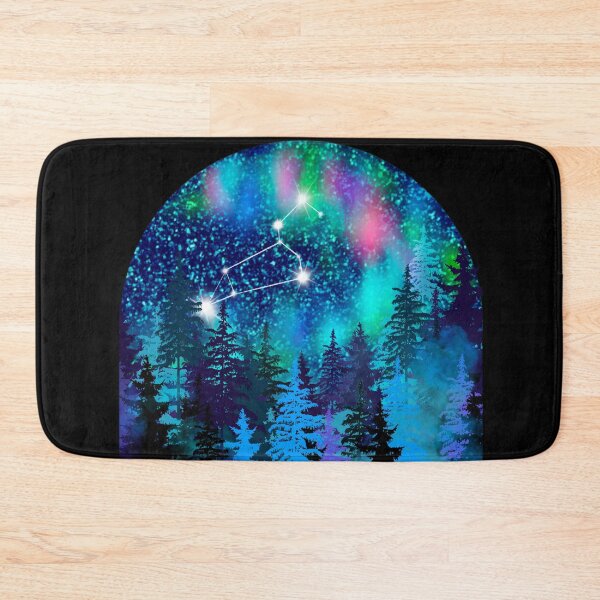 Item preview, Aurora borealis and Leo Zodiac sign constellation  designed and sold by orangerinka.