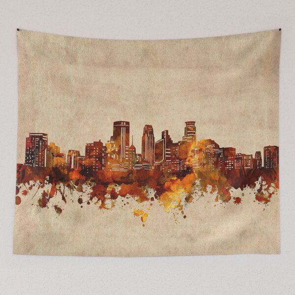 Item preview, minneapolis skyline vintage designed and sold by BekimART2.