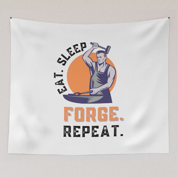 Item preview, Eat Sleep Forge Repeat  designed and sold by Sutra-Lotus-Co.