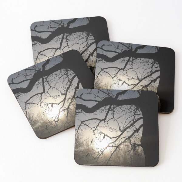 Item preview, Foggy and Dark sunrise with trees designed and sold by Lorie Data.