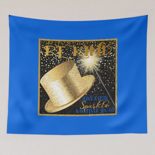 Item preview, BE KIND - ...Sparkle Wherever You Go! (Blue on Blue Background) designed and sold by PawsitiveMum.