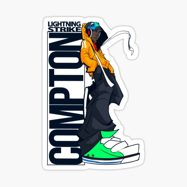 Lightning Strike Compton Sticker