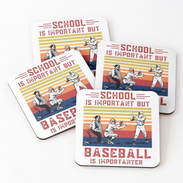 Item preview, School is important but baseball is importanter funny education baseball designed and sold by OneTimeEngineer.