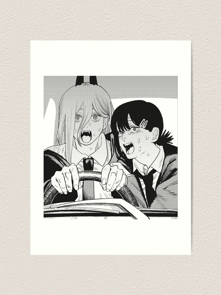 "Chainsaw Man Power driving" Art Print by DFNR Redbubble