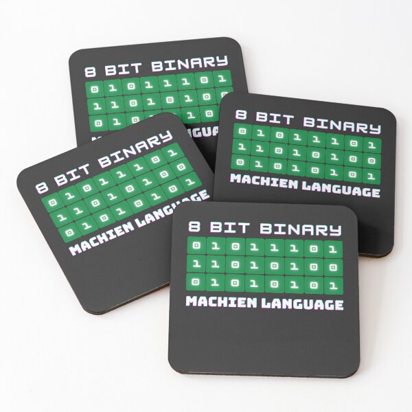Item preview, 8 Bit Binary White-font designed and sold by Hilldesigner.