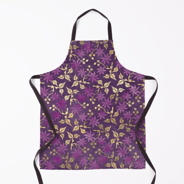 Item preview, Oriental Garden of Gold and Purple Floral Motifs designed and sold by WisdomInspired.