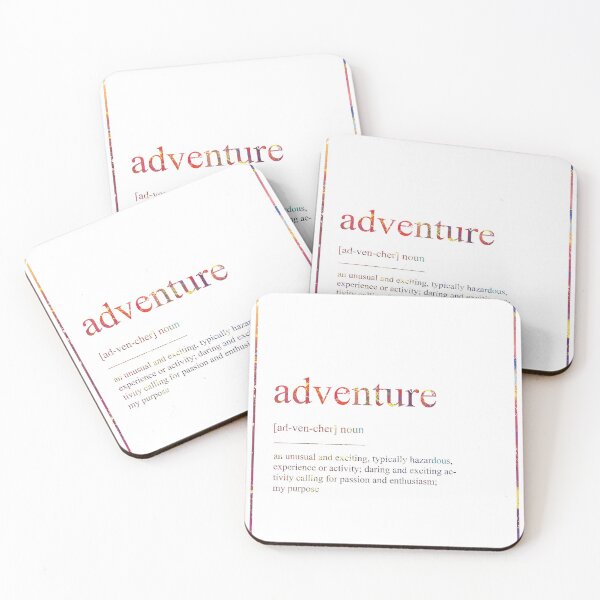 Item preview, ADVENTURE 571 Watercolor Map Yoga Quote Definition designed and sold by vividpixelusa.