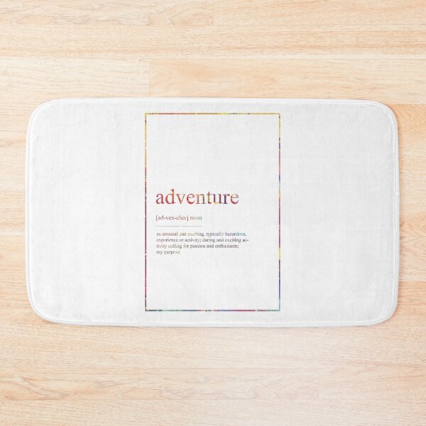 Item preview, ADVENTURE 571 Watercolor Map Yoga Quote Definition designed and sold by vividpixelusa.