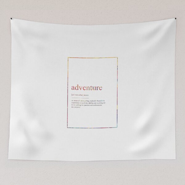 Item preview, ADVENTURE 571 Watercolor Map Yoga Quote Definition designed and sold by vividpixelusa.