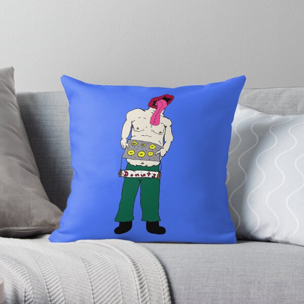 Donut Donator Throw Pillow