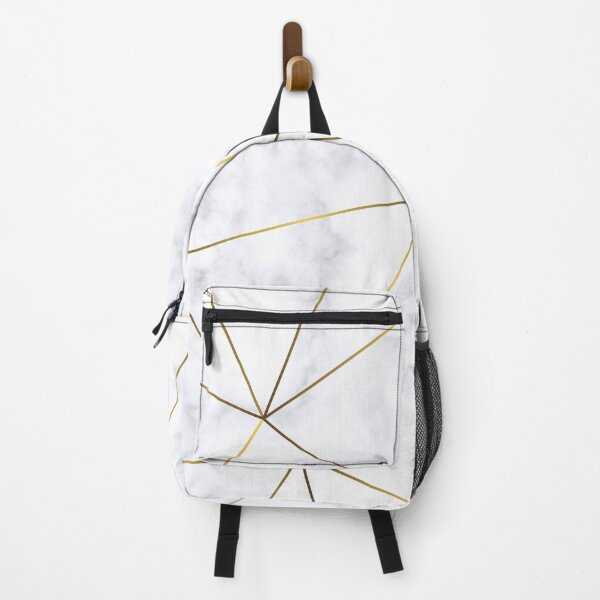 Item preview, Gold Triangle Pattern on White Marble designed and sold by piinkbunny.