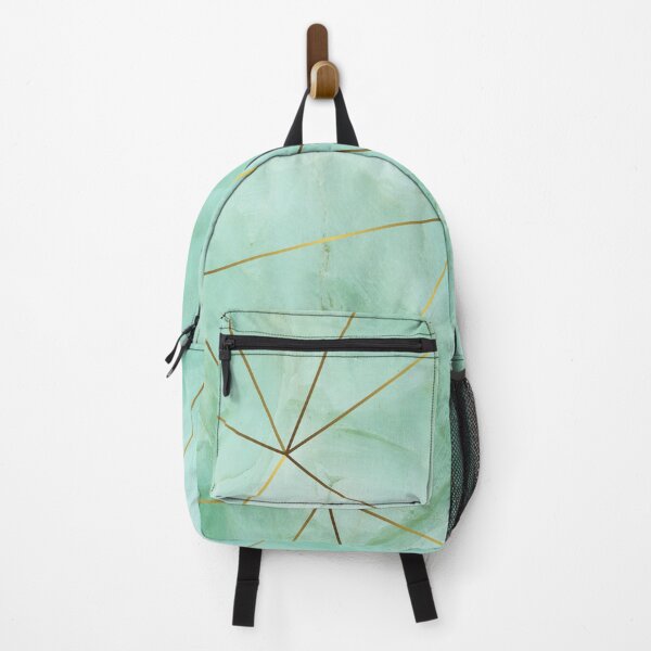 Item preview, Gold Triangle Pattern on Green Marble designed and sold by piinkbunny.