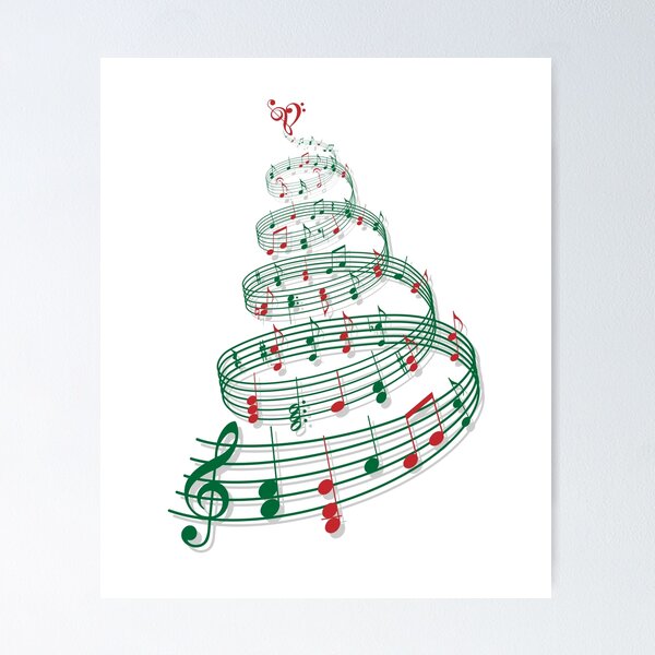 Artikel-Vorschau von Weihnachtsbaum mit Musiknoten und Herz, designt und verkauft von beakraus.