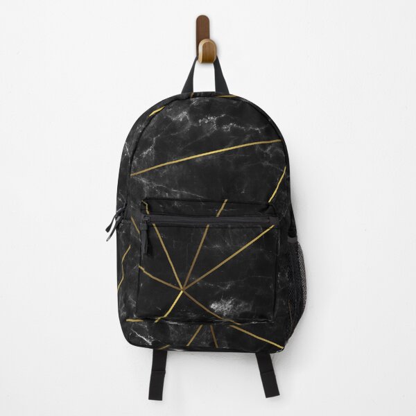 Item preview, Gold Triangle Pattern on Black Marble designed and sold by piinkbunny.