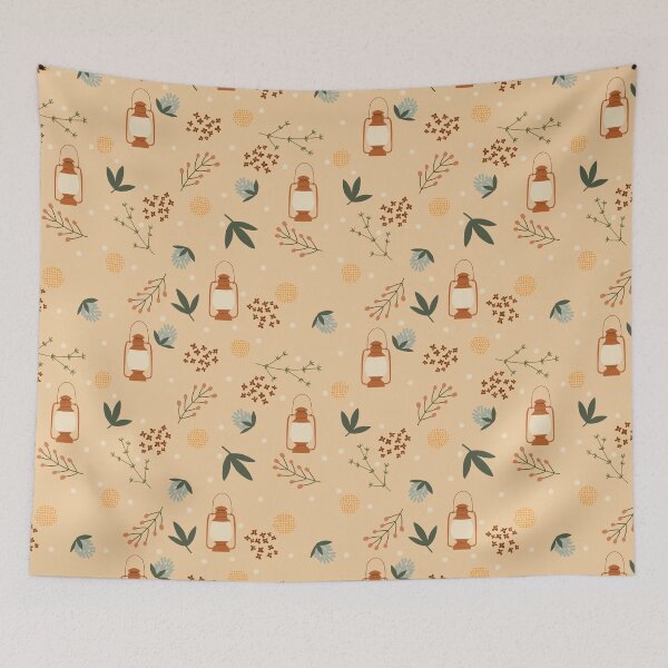 Item preview, Winter lantern and herb snow pattern  designed and sold by Yulia_ Artbox.