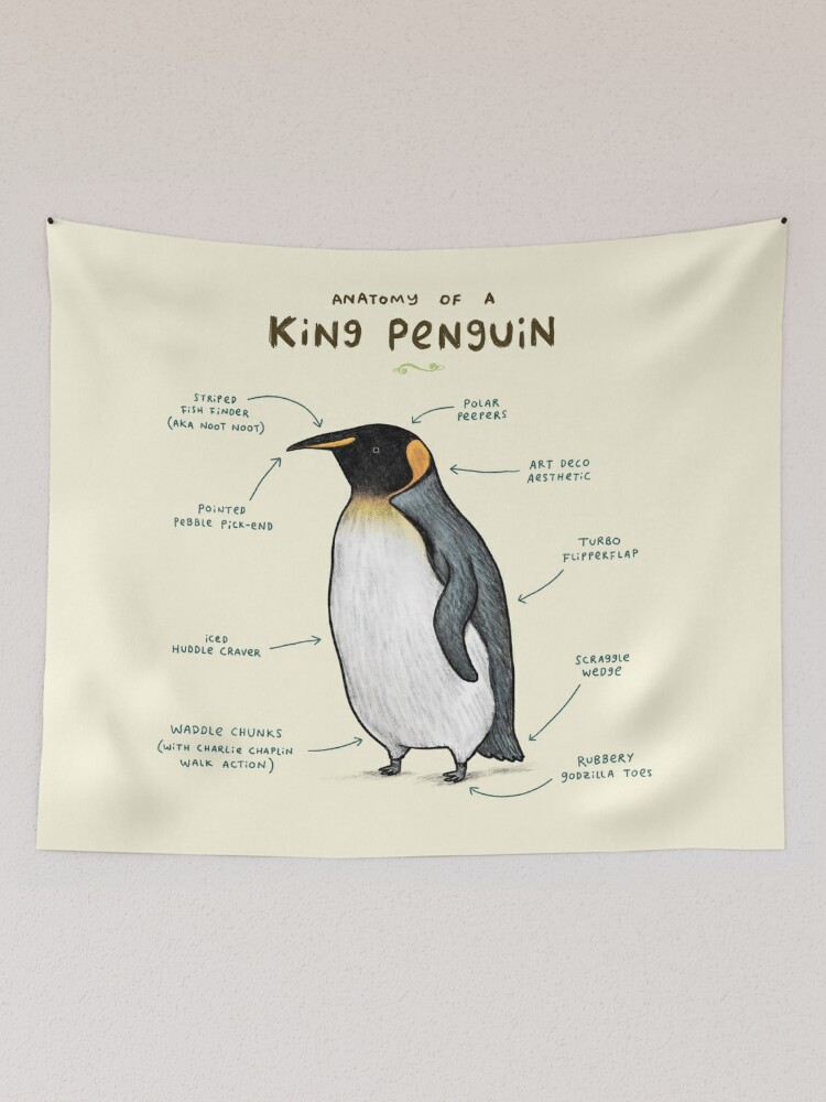  Tapestry, Cute Penguin Fishing Tapestry for Bedroom