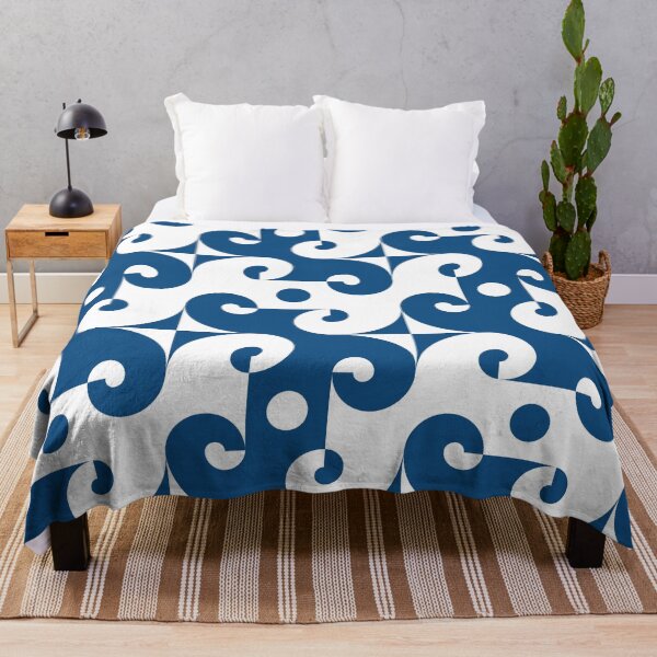 Item preview, Geometric pattern with round elements in classic blue designed and sold by acidmit.